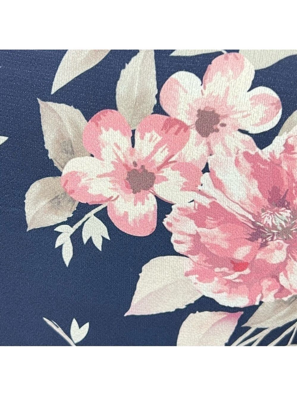 Women Long Sleeve Shirt Tunic Tops Flower Print Blouse Shirts Blue Pink Size XL - Picture 9 of 11